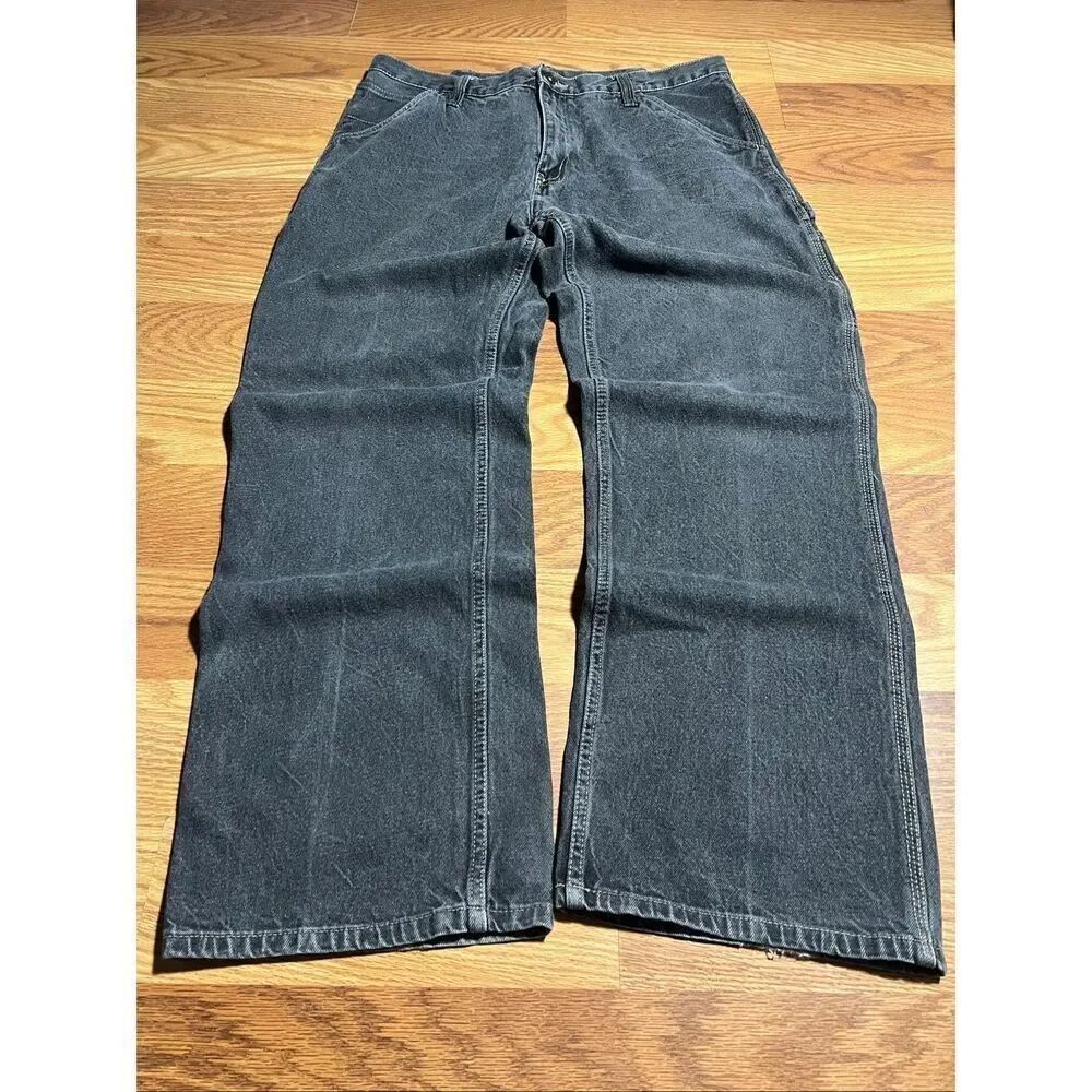 Vintage Y2K Faded Glory Black Carpenter Baggy Jeans
